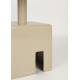 Guéridon Chubby Zuiver Bout de Canapé Carré Métal Beige Sellette d’Appoint 40x40x45cm
