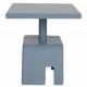 Guéridon Chubby Zuiver Bout de Canapé Carré Métal Bleu Sellette d’Appoint 40x40x45cm