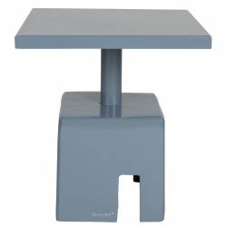 Guéridon Chubby Zuiver Bout de Canapé Carré Métal Bleu Sellette d’Appoint 40x40x45cm
