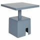 Guéridon Chubby Zuiver Bout de Canapé Carré Métal Bleu Sellette d’Appoint 40x40x45cm