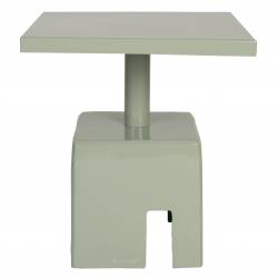 Guéridon Chubby Zuiver Bout de Canapé Carré Métal Vert Sellette d’Appoint 40x40x45cm