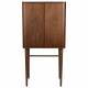 Armoire Morrisson Dutchbonbe Vaisselier Bois Meuble de Rangement sur Pied en Noyer 45x62x125cm