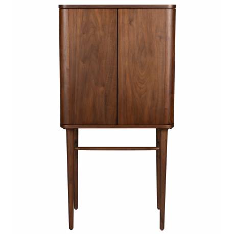 Armoire Morrisson Dutchbonbe Vaisselier Bois Meuble de Rangement sur Pied en Noyer 45x62x125cm