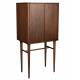 Armoire Morrisson Dutchbonbe Vaisselier Bois Meuble de Rangement sur Pied en Noyer 45x62x125cm