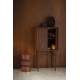 Armoire Morrisson Dutchbonbe Vaisselier Bois Meuble de Rangement sur Pied en Noyer 45x62x125cm