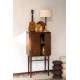 Armoire Morrisson Dutchbonbe Vaisselier Bois Meuble de Rangement sur Pied en Noyer 45x62x125cm