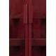 Armoire à Vin Mori Dutchbone Vaisselier Verre, Métal et Bambou Vitrine sur Pied 2 Portes 35x60,5x130cm