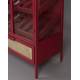 Armoire à Vin Mori Dutchbone Vaisselier Verre, Métal et Bambou Vitrine sur Pied 2 Portes 35x60,5x130cm