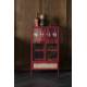 Armoire à Vin Mori Dutchbone Vaisselier Verre, Métal et Bambou Vitrine sur Pied 2 Portes 35x60,5x130cm
