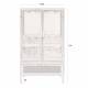 Armoire à Vin Mori Dutchbone Vaisselier Verre, Métal et Bambou Vitrine sur Pied 2 Portes 35x60,5x130cm