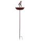 Mobile de jardin Métal Décoration à planter Tuteur forme parapluie coloré Double fourche 27x27x128cm