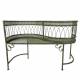 Banc de Jardin Conversation Confident Causeuse Banquette en S en Métal Vert Ancien 40x74x108cm
