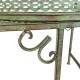 Banc de Jardin Conversation Confident Causeuse Banquette en S en Métal Vert Ancien 40x74x108cm