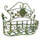Jardinière PM à Accrocher Balconnière en Acier et Fonte Patinée Vert Ancien Support à Plantes 14x30x41,5cm