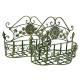 Jardinière PM à Accrocher Balconnière en Acier et Fonte Patinée Vert Ancien Support à Plantes 14x30x41,5cm