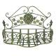 Jardinière PM à Accrocher Balconnière en Acier et Fonte Patinée Vert Ancien Support à Plantes 14x30x41,5cm