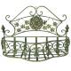 Jardinière GM à Accrocher Balconnière en Acier et Fonte Patinée Vert Ancien Support à Plantes 17,5x30,5x46cm