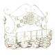 Jardinière GM à Accrocher Balconnière en Acier et Fonte Patinée Blanc Support à Plantes 17,5x30,5x46cm