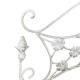 Jardinière GM à Accrocher Balconnière en Acier et Fonte Patinée Blanc Support à Plantes 17,5x30,5x46cm