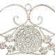 Jardinière GM à Accrocher Balconnière en Acier et Fonte Patinée Blanc Support à Plantes 17,5x30,5x46cm