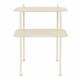 Guéridon River M Zuiver Bout de Canapé Métal Beige Sellette d’Appoint Deux Niveaux sur Pied 35x50x62cm