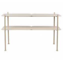 Console River L Zuiver Enfilade Métal Beige Sellette Double Niveaux Table d’Appoint Design 35x62x100cm