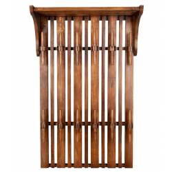 Porte-manteau Mural Jakub Dutchbone Patère 6 Crochets en Bois de Meuble d’Entrée à Etagère 32x66x110cm