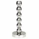 Bougeoir Fonte d’Aluminium Bubble Zuiver Candélabre Argenté Support à Bougie Design 10x10x26cm
