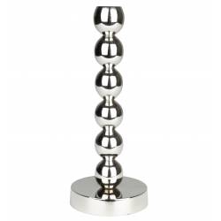 Bougeoir Fonte d’Aluminium Bubble Zuiver Candélabre Argenté Support à Bougie Design 10x10x26cm