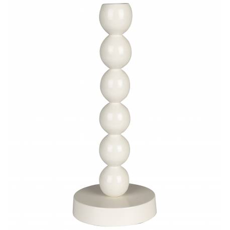 Bougeoir Fonte d’Aluminium Bubble Zuiver Candélabre Beige Support à Bougie Design 10x10x26cm