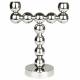 Bougeoir double Fonte d’aluminium Bubble Zuiver Candélabre argenté Support à bougies bâtons design