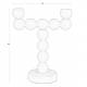 Bougeoir double Fonte d’aluminium Bubble Zuiver Candélabre argenté Support à bougies bâtons design