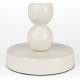 Bougeoir Double Fonte d’Aluminium Bubble Zuiver Candélabre Beige Support à Bougies Bâtons Design 10x20x25cm