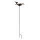 Grand Bénitier sur Tige Abreuvoir à Piquer en Fonte Marron Mangeoire à Oiseau Fleur 24x24x121cm