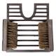 Gratte Pied avec Brosse à Pied et Tire Botte en Fonte Patinée Marron 11,5x22x25,5cm