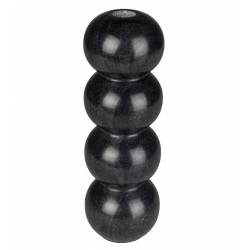 Bougeoir Rome Zuiver Candélabre en Marbre Noir Support à Bougie Design 8x8x24cm