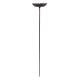 Abreuvoir à Piquer Bain d’Oiseau en Fonte Mangeoire sur Pique Tuteur Patiné Marron Décoration Jardin 14x14x94cm