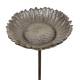 Abreuvoir à Piquer Bain d’Oiseau en Fonte Mangeoire sur Pique Tuteur Patiné Marron Décoration Jardin 14x14x94cm