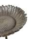 Abreuvoir à Piquer Bain d’Oiseau en Fonte Mangeoire sur Pique Tuteur Patiné Marron Décoration Jardin 14x14x94cm
