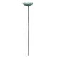 Abreuvoir à Piquer Bain d’Oiseau en Fonte Mangeoire sur Pique Tuteur Patiné Vert Clair Décoration Jardin 14x14x94cm