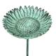 Abreuvoir à Piquer Bain d’Oiseau en Fonte Mangeoire sur Pique Tuteur Patiné Vert Clair Décoration Jardin 14x14x94cm