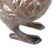 Oiseau en Fonte Marron Volatile à Poser Décoration de Jardin Statuette Extérieure 6x10,5x13cm