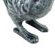 Oiseau en Fonte Vert Volatile à Poser Décoration de Jardin Statuette Extérieure 6x10,5x13cm