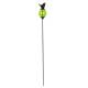 Tuteur Boule Vert Pic de Jardin Coloré Décoration de Jardin à Planter Motif Oiseau en Fonte et Verre 10x10x117cm