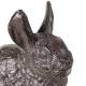 Statuette Lapin ou Animal Poser en Fonte Patinée Marron Décoration de Jardin 5,5x9,5x9,5cm