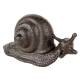 Statuette Escargot ou Animal Poser en Fonte Patinée Marron Décoration de Jardin 6,5x7,5x15,5cm