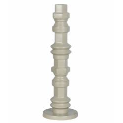 Bougeoir Totem M Zuiver Candélabre Fonte d’Aluminium Support à Bougie Finition Beige 12x12x38cm