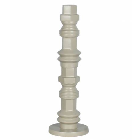 Bougeoir Totem M Zuiver Candélabre Fonte d’Aluminium Support à Bougie Finition Beige 12x12x38cm