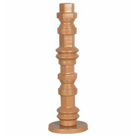 Bougeoir Totem M Zuiver Candélabre Fonte d’Aluminium Support à Bougie Finition Terracotta 12x12x38cm