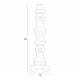 Bougeoir Totem M Zuiver Candélabre Fonte d’Aluminium Support à Bougie Finition Terracotta 12x12x38cm